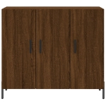 Credenza Rovere Marrone 90x34x80 cm in Legno Multistrato