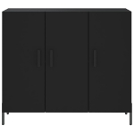 Credenza Nera 90x34x80 cm in Legno Multistrato