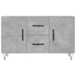 Credenza Grigio Cemento 100x36x60 cm in Legno Multistrato