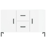 Credenza Bianco Lucido 100x36x60 cm in Legno Multistrato