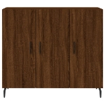 Credenza Rovere Marrone 90x34x80 cm in Legno Multistrato