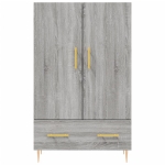 Credenza Grigio Sonoma 69,5x31x115 cm in Legno Multistrato