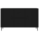 Credenza Nera 100x36x60 cm in Legno Multistrato