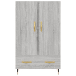 Credenza Grigio Sonoma 69,5x31x115 cm in Legno Multistrato