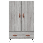 Credenza Grigio Sonoma 69,5x31x115 cm in Legno Multistrato