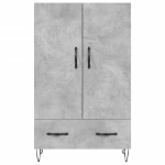 Credenza Grigio Cemento 69,5x31x115 cm in Legno Multistrato