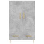 Credenza Grigio Cemento 69,5x31x115 cm in Legno Multistrato