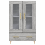 Credenza Grigio Sonoma 69,5x31x115 cm in Legno Multistrato