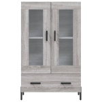 Credenza Grigio Sonoma 69,5x31x115 cm in Legno Multistrato