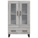 Credenza Grigio Sonoma 69,5x31x115 cm in Legno Multistrato