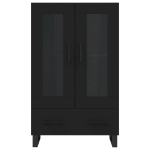 Credenza Nera 69,5x31x115 cm in Legno Multistrato