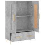 Credenza Grigio Cemento 69,5x31x115 cm in Legno Multistrato