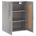 Mobile a Parete Grigio Sonoma 69,5x34x90 cm Legno Multistrato