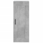 Mobile a Parete Grigio Cemento 34,5x34x90 cm Legno Multistrato