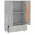 Credenza Grigio Cemento 69,5x31x115 cm in Legno Multistrato