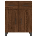 Credenza Rovere Marrone 69,5x34x90 cm in Legno Multistrato