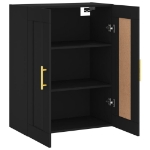 Mobile a Parete Nero 69,5x34,90 cm in Legno Multistrato