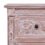 Credenza con 2 Cassetti 90x30x60 cm in Legno Massello di Mogano