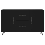 Credenza Nera 100x36x60 cm in Legno Multistrato