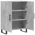 Credenza Grigio Cemento 69,5x34x90 cm in Legno Multistrato