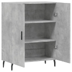 Credenza Grigio Cemento 69,5x34x90 cm in Legno Multistrato