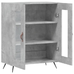 Credenza Grigio Cemento 69,5x34x90 cm in Legno Multistrato