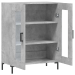 Credenza Grigio Cemento 69,5x34x90 cm in Legno Multistrato