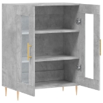 Credenza Grigio Cemento 69,5x34x90 cm in Legno Multistrato