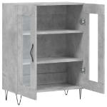 Credenza Grigio Cemento 69,5x34x90 cm in Legno Multistrato