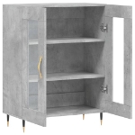 Credenza Grigio Cemento 69,5x34x90 cm in Legno Multistrato