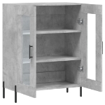 Credenza Grigio Cemento 69,5x34x90 cm in Legno Multistrato