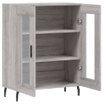 Credenza Grigio Sonoma 69,5x34x90 cm in Legno Multistrato