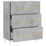 Credenza Grigio Cemento 69,5x34x90 cm in Legno Multistrato