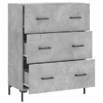 Credenza Grigio Cemento 69,5x34x90 cm in Legno Multistrato