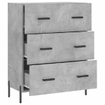 Credenza Grigio Cemento 69,5x34x90 cm in Legno Multistrato