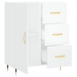 Credenza 69,5x34x90 cm in Legno Multistrato Bianco Lucido