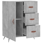 Credenza Grigio Cemento 69,5x34x90 cm in Legno Multistrato