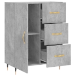 Credenza Grigio Cemento 69,5x34x90 cm in Legno Multistrato