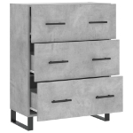 Credenza Grigio Cemento 69,5x34x90 cm in Legno Multistrato