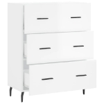 Credenza 69,5x34x90 cm in Legno Multistrato Bianco Lucido