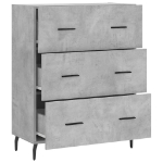 Credenza Grigio Cemento 69,5x34x90 cm in Legno Multistrato