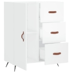 Credenza 69,5x34x90 cm in Legno Multistrato Bianco Lucido