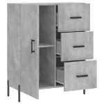 Credenza Grigio Cemento 69,5x34x90 cm in Legno Multistrato