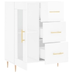 Credenza 69,5x34x90 cm in Legno Multistrato Bianco Lucido