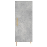 Credenza Grigio Cemento 34,5x34x90 cm in Legno Multistrato