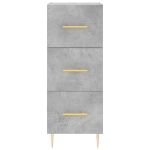 Credenza Grigio Cemento 34,5x34x90 cm in Legno Multistrato