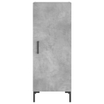 Credenza Grigio Cemento 34,5x34x90 cm in Legno Multistrato