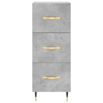 Credenza Grigio Cemento 34,5x34x90 cm in Legno Multistrato