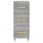 Credenza Grigio Sonoma 34,5x34x90 cm in Legno Multistrato