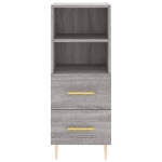 Credenza Grigio Sonoma 34,5x34x90 cm in Legno Multistrato